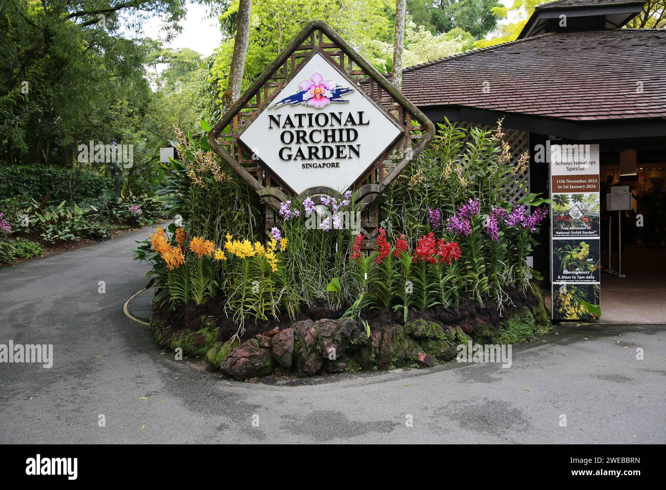 Singapore botanical garden sign hi-res stock photography and images - Alamy