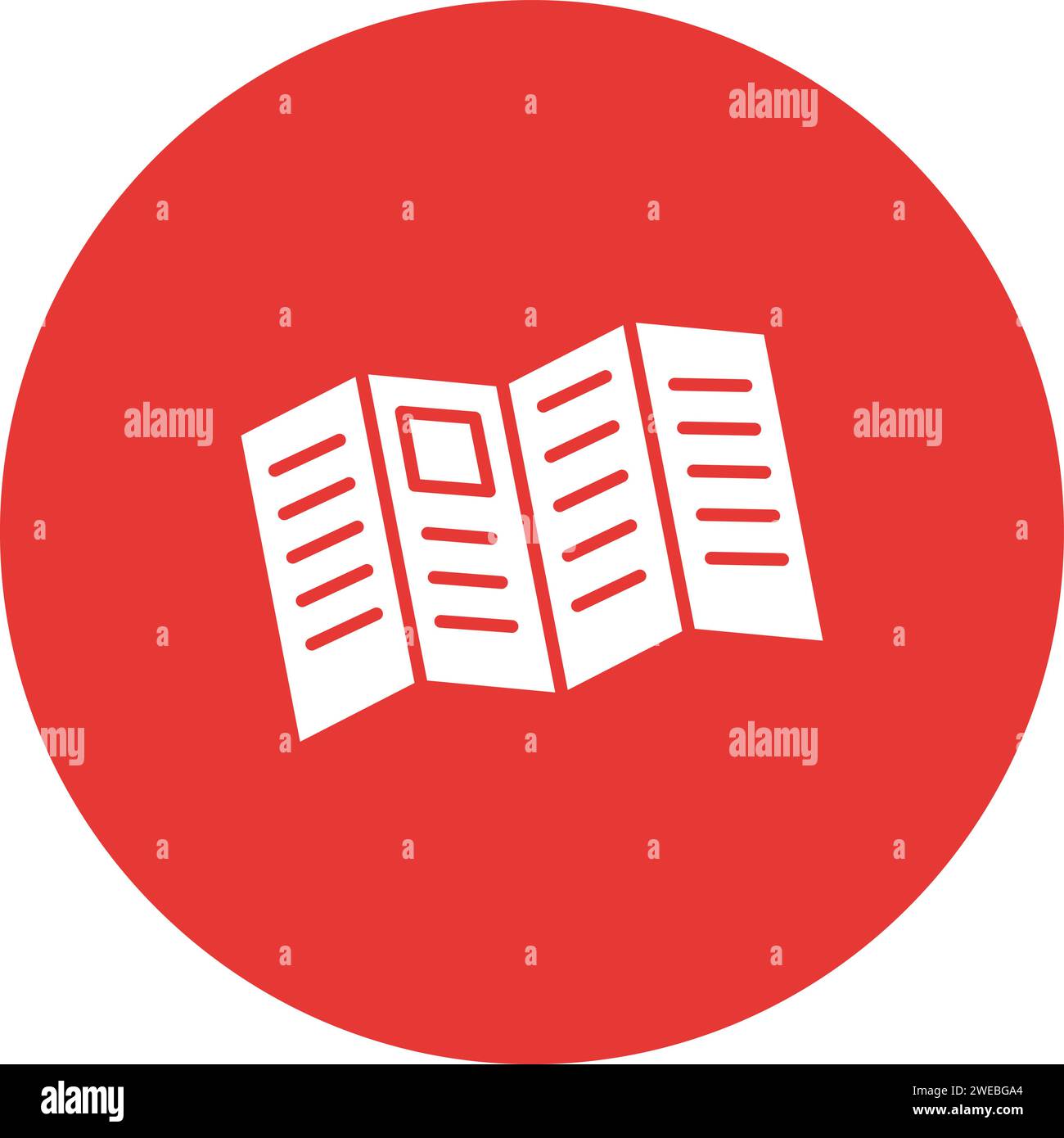 Pamphlet icon vector image. Suitable for mobile application web application and print media. Stock Vector