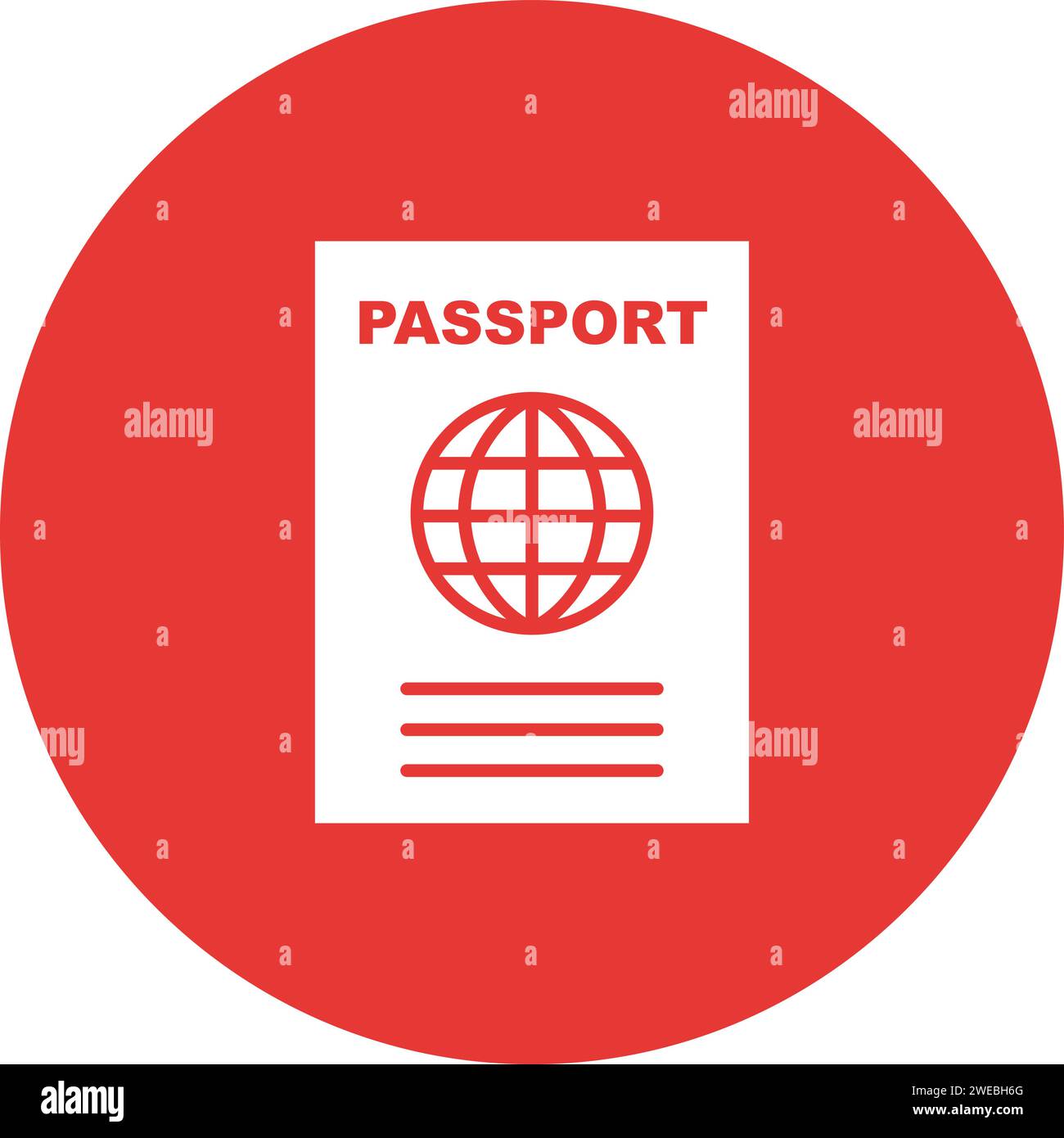 Passport icon vector image. Suitable for mobile application web application and print media. Stock Vector