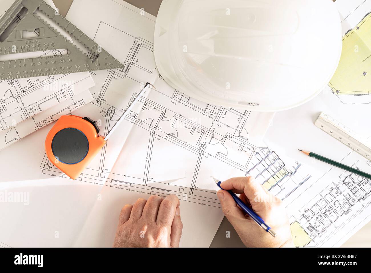 Contractor office paperwork hi-res stock photography and images - Alamy
