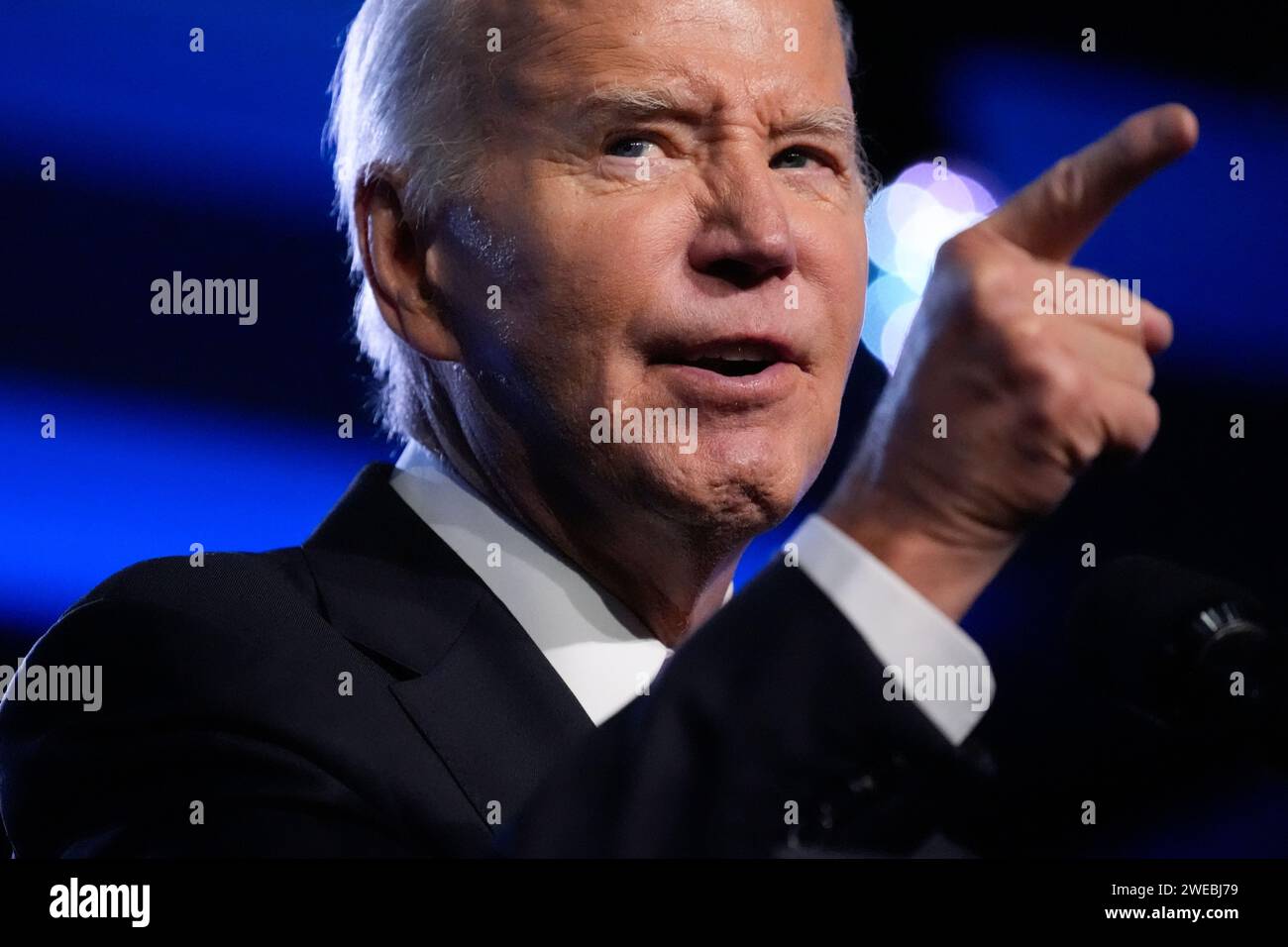 President Joe Biden speaks during a United Auto Workers' political