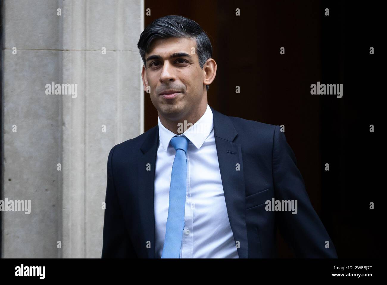 London, UK. 24th Jan, 2024. Prime Minister Rishi Sunak leaves 10