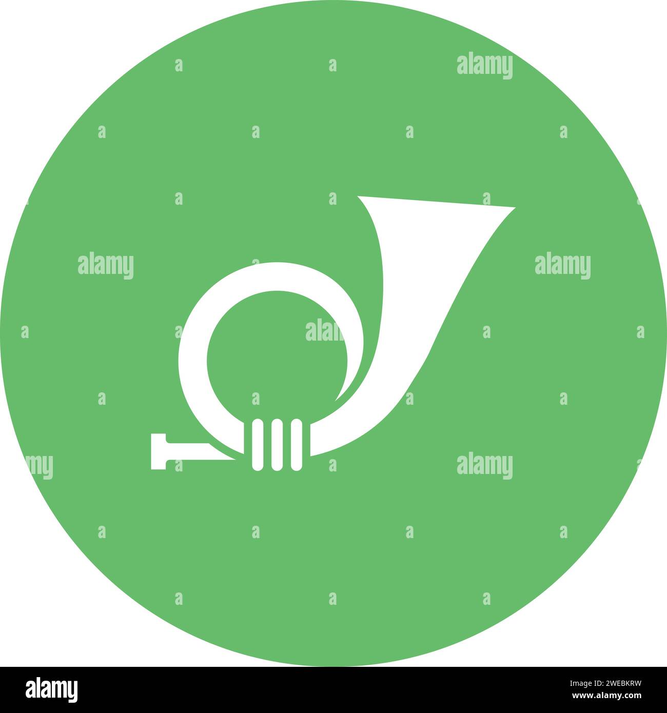 Postal Horn icon vector image. Suitable for mobile application web application and print media. Stock Vector