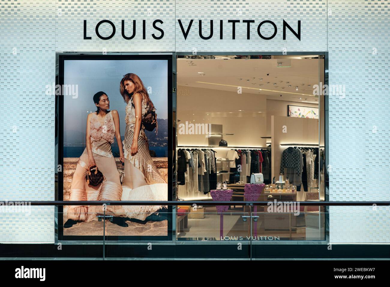 Louis Vuitton store in the Millenia Mall. Stock Photo