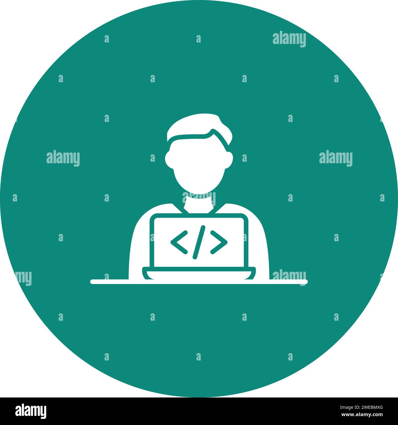 Programmer icon vector image. Suitable for mobile application web application and print media. Stock Vector