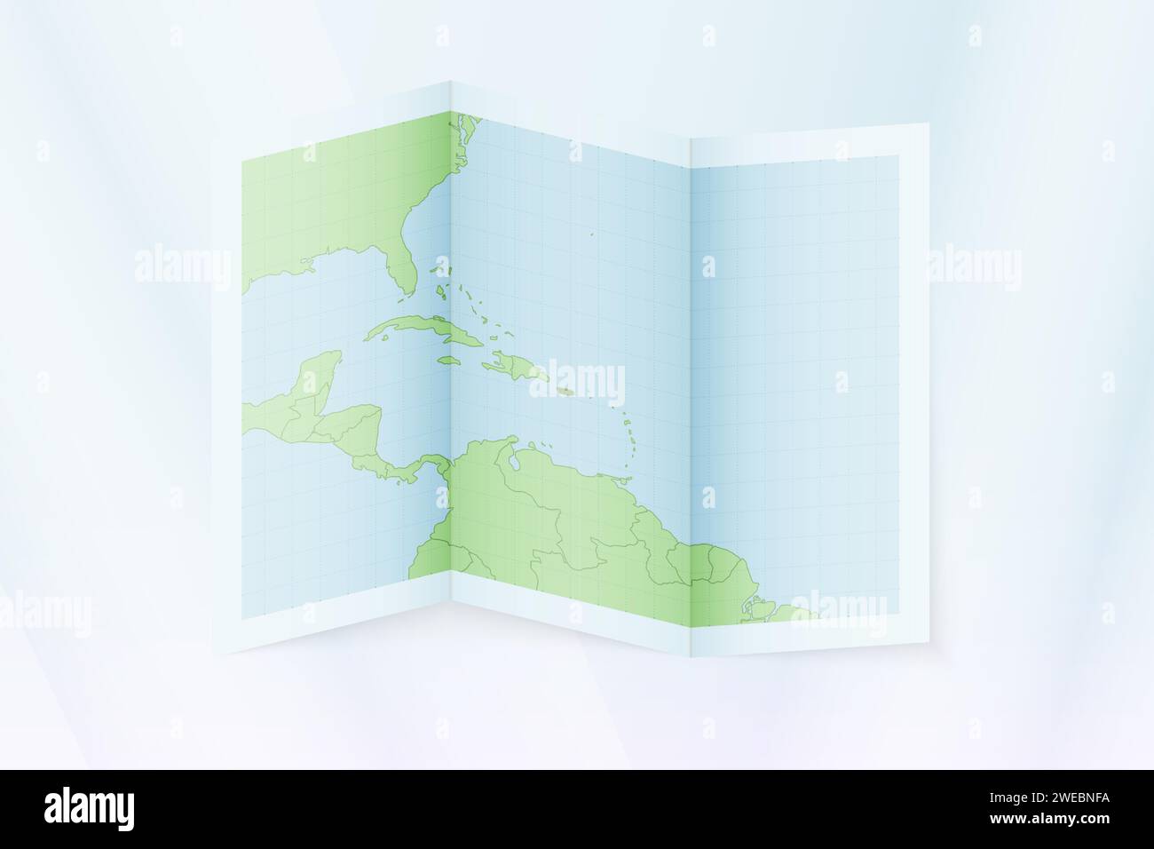 Puerto Rico map, folded paper with Puerto Rico map. Vector illustration ...