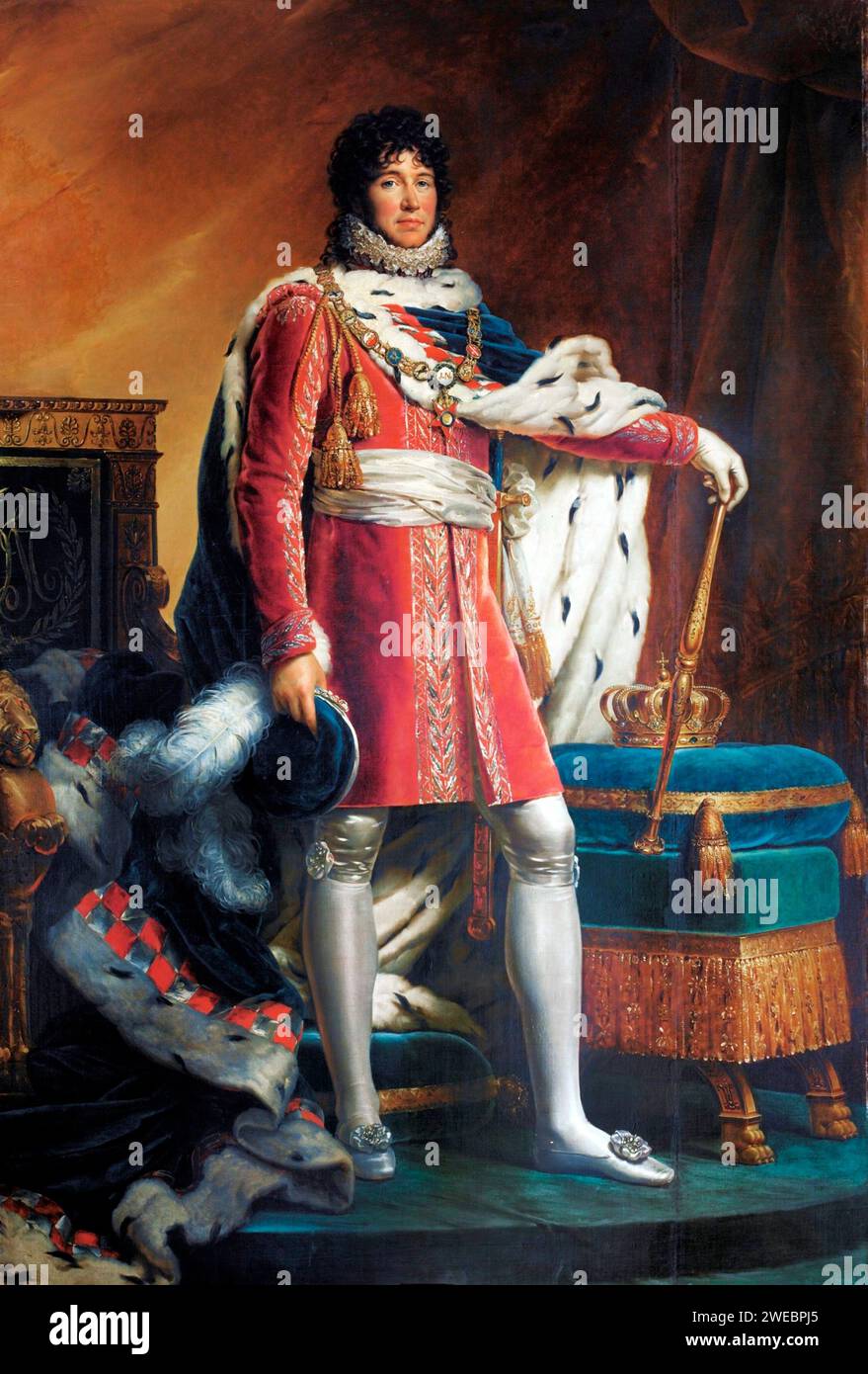 Portrait of Joachim Murat, king of Naples and of the Two Sicilies, 1811–1812, Painting by François Gérard Stock Photo