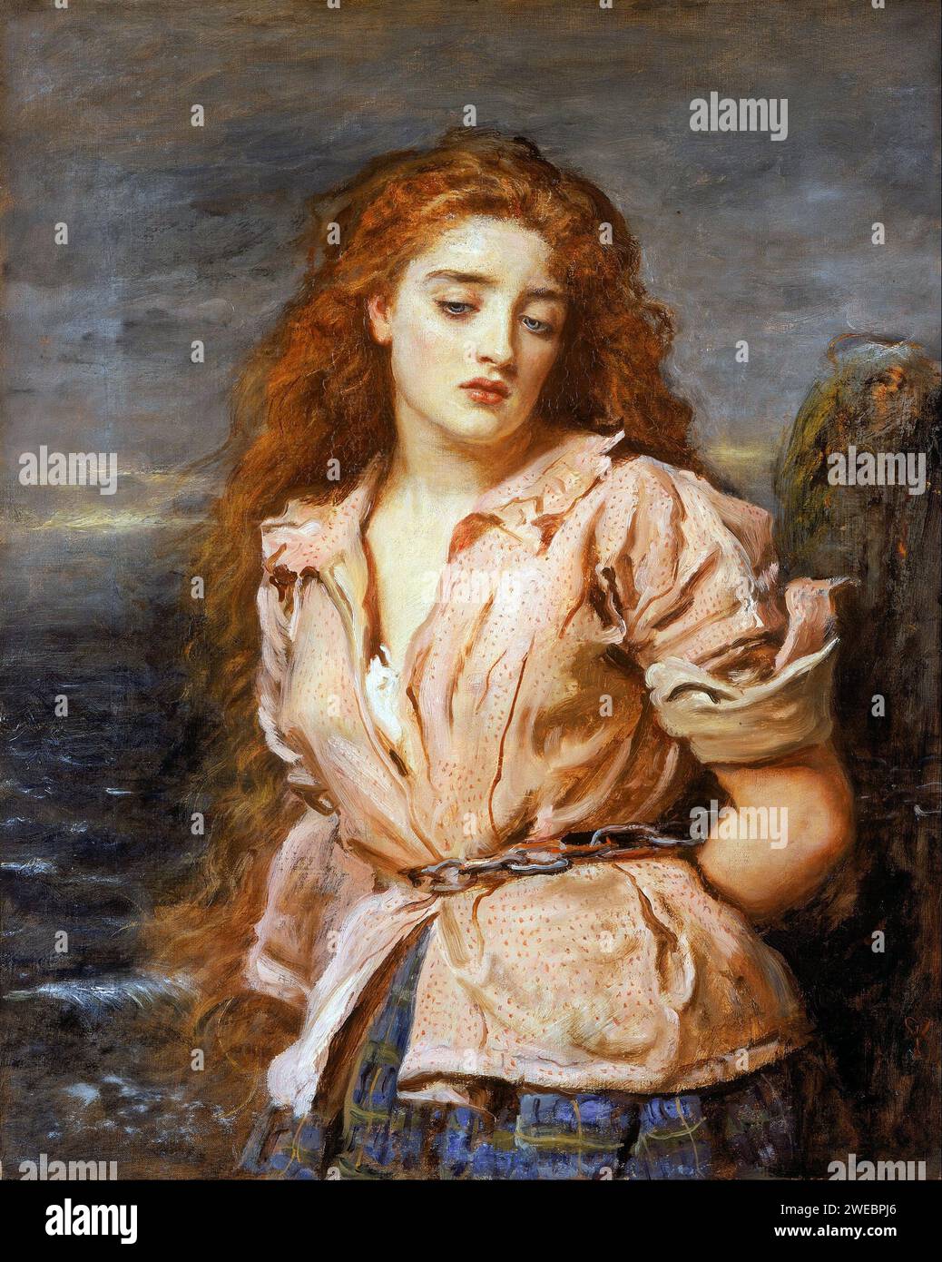 The Martyr of Solway (1871), Painting by John Everett Millais Stock Photo