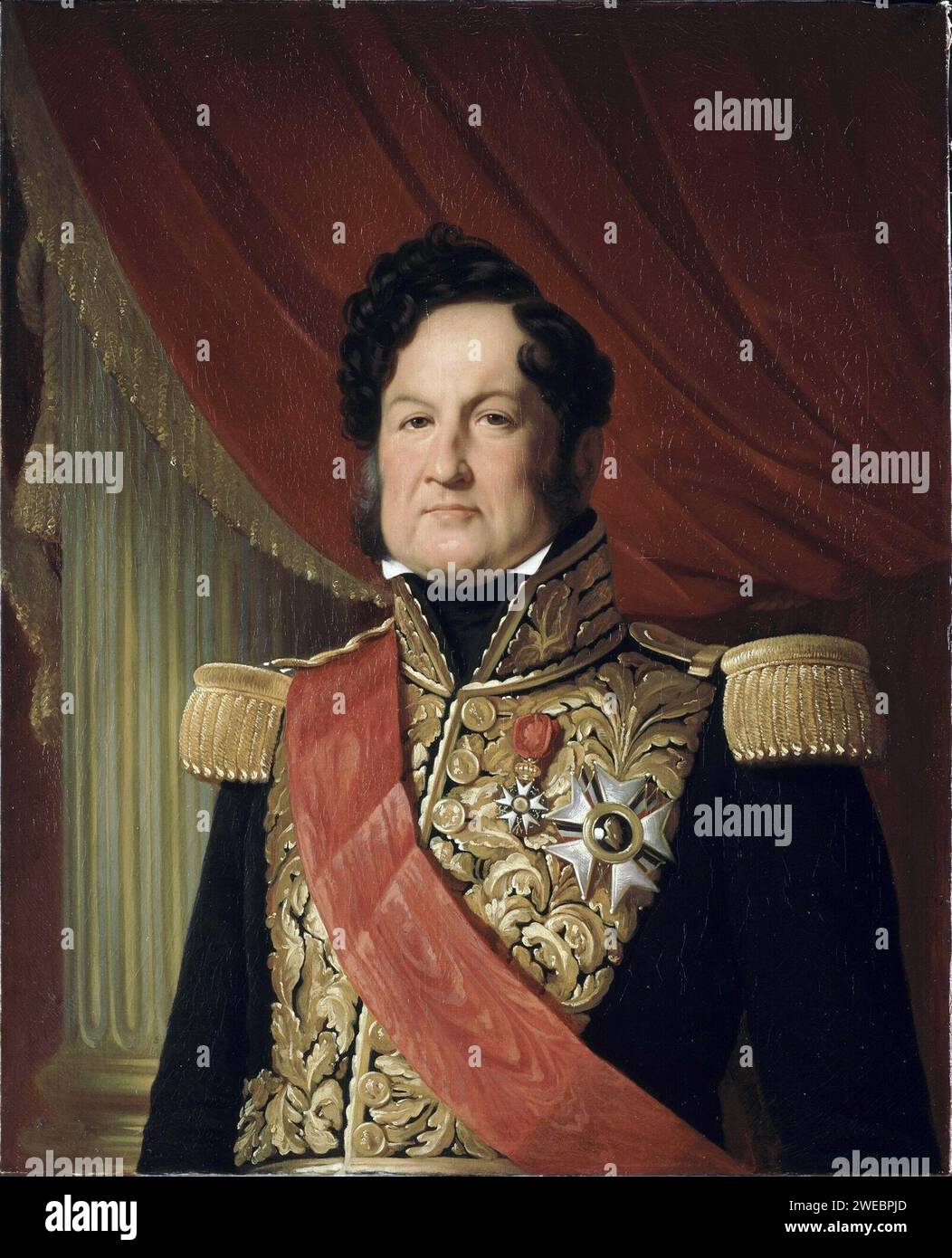 King Louis Philippe I,, Louis Philippe I (1773 – 1850), Citizen King, was King of the French 1830 - 1848, Portrait by Louise Adélaïde Desnos Stock Photo