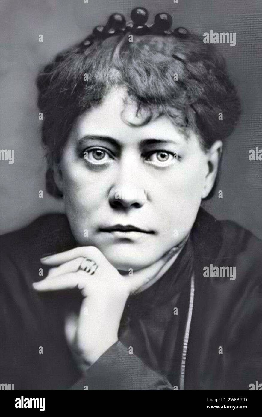 Helena Blavatsky, Helena Petrovna Blavatsky (1831 – 1891), Madame Blavatsky, was a Russian and American mystic and author Stock Photo