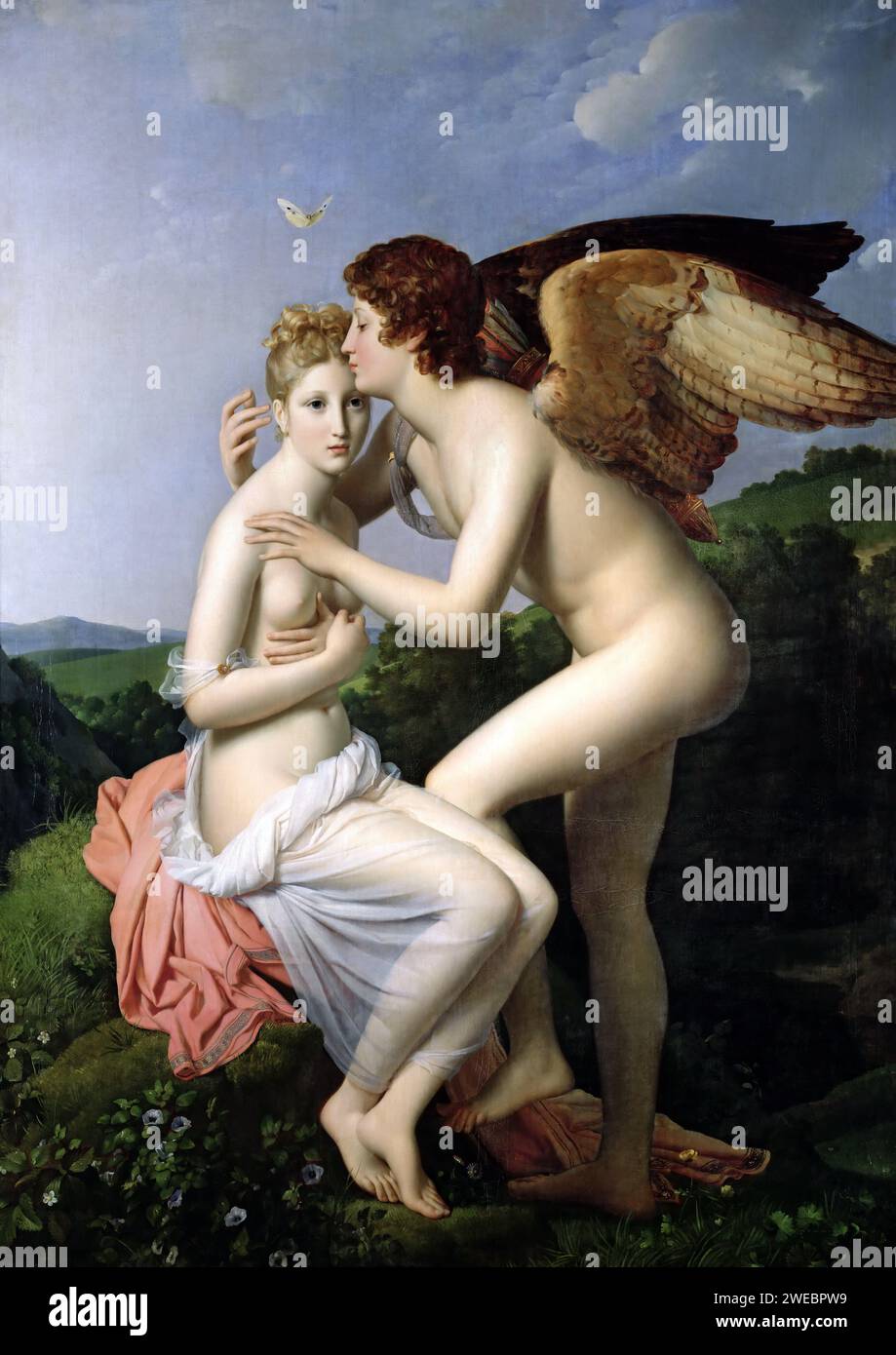 Cupid and Psyche, Painting by François Gérard Stock Photo