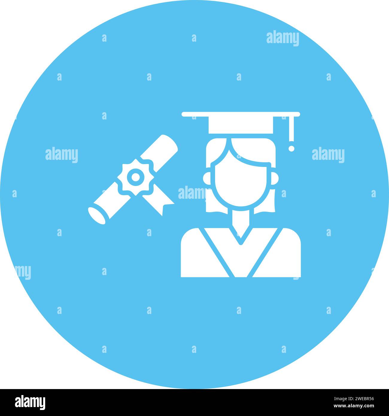 Receiving Degree icon vector image. Suitable for mobile application web application and print media. Stock Vector
