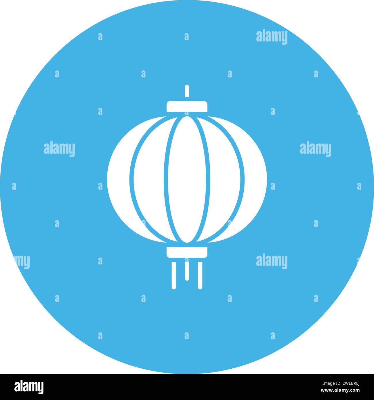Red Paper Lantern icon vector image. Suitable for mobile application web application and print media. Stock Vector