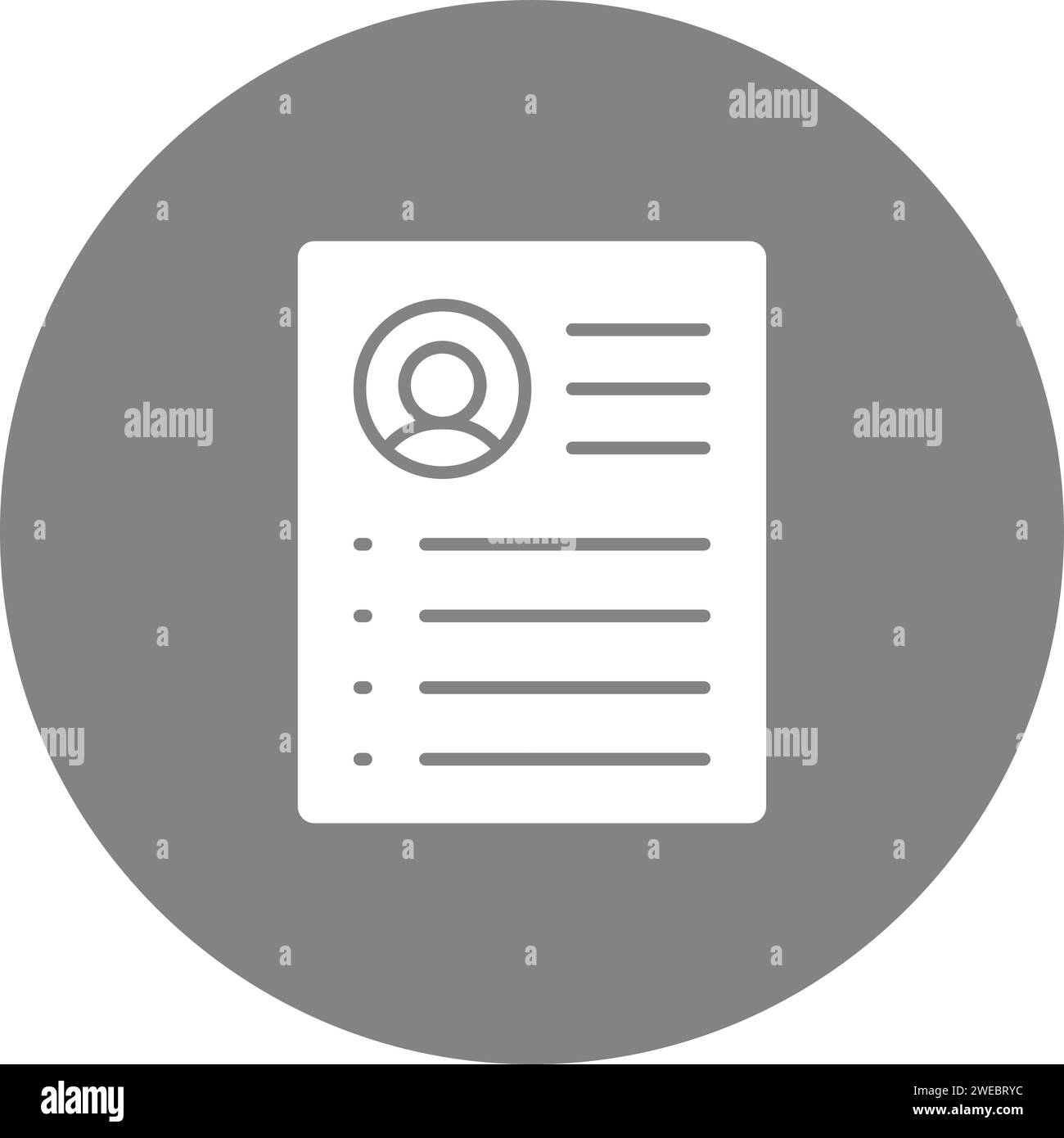 Resume icon vector image. Suitable for mobile application web application and print media. Stock Vector