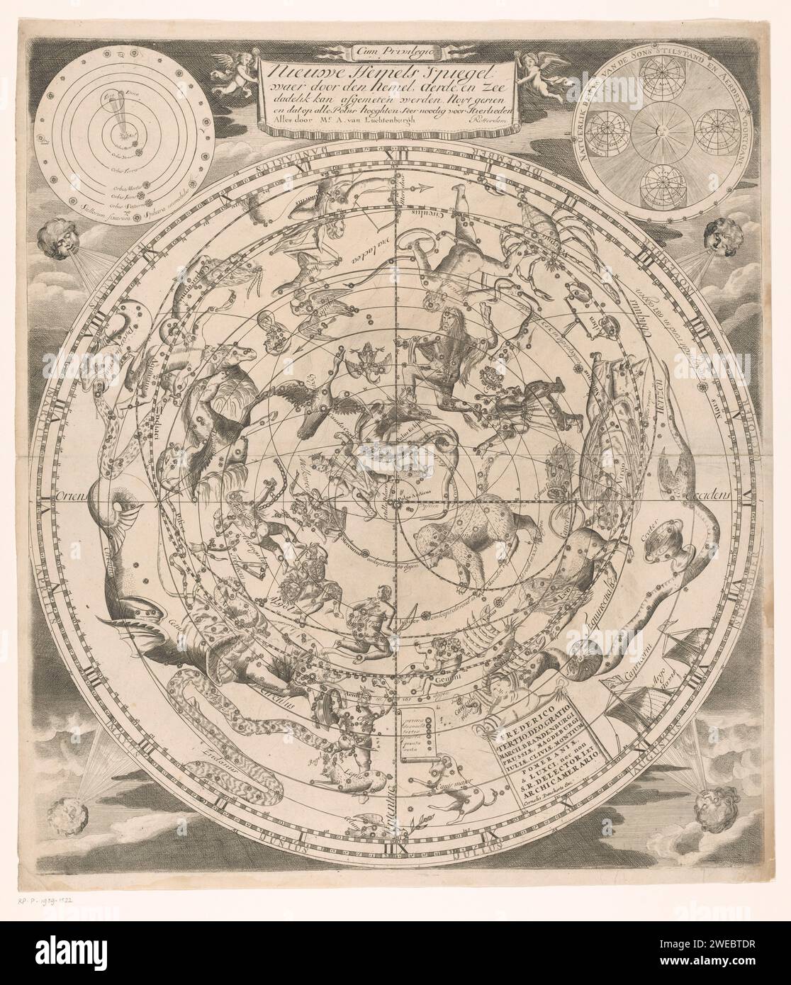 Hemelkaart With The Northern Constellations Andreas Van Luchtenburg