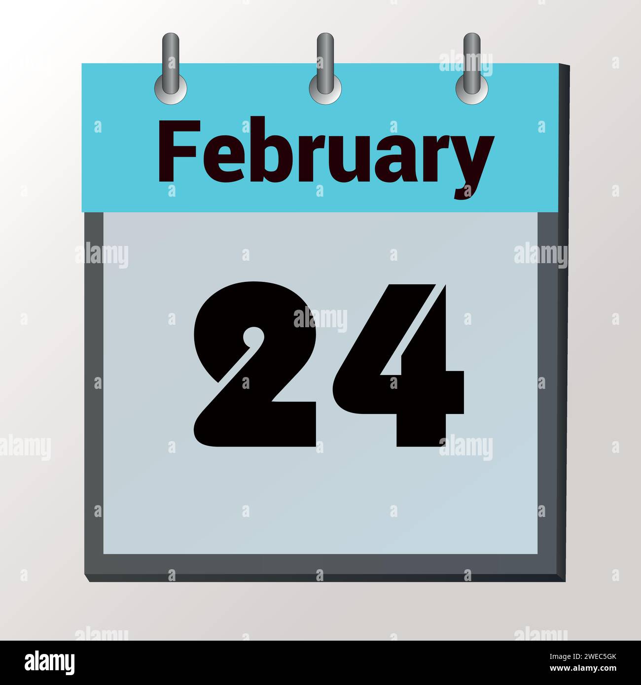 day on the calendar, vector image format, February 24 Stock Vector Image & Art Alamy