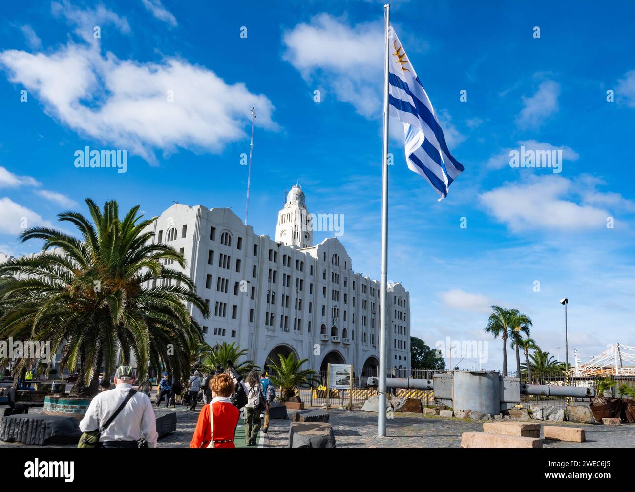 The National Directorate of Customs building at the port of Montevideo, Uruguay. Stock Photo