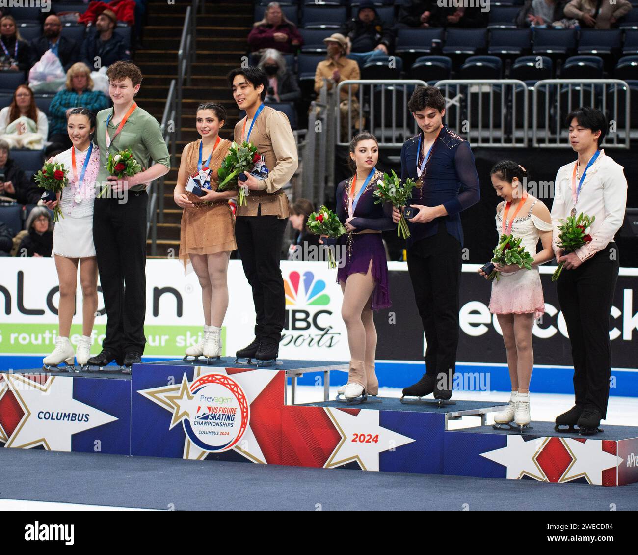 Columbus, Ohio, United States. 24nd January, 2024. The medalists in the