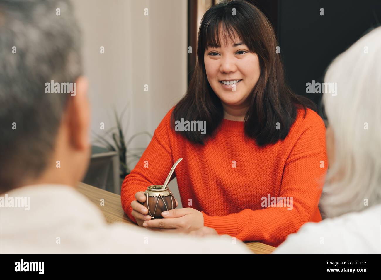 Japanese woman in sweater hi-res stock photography and images - Alamy