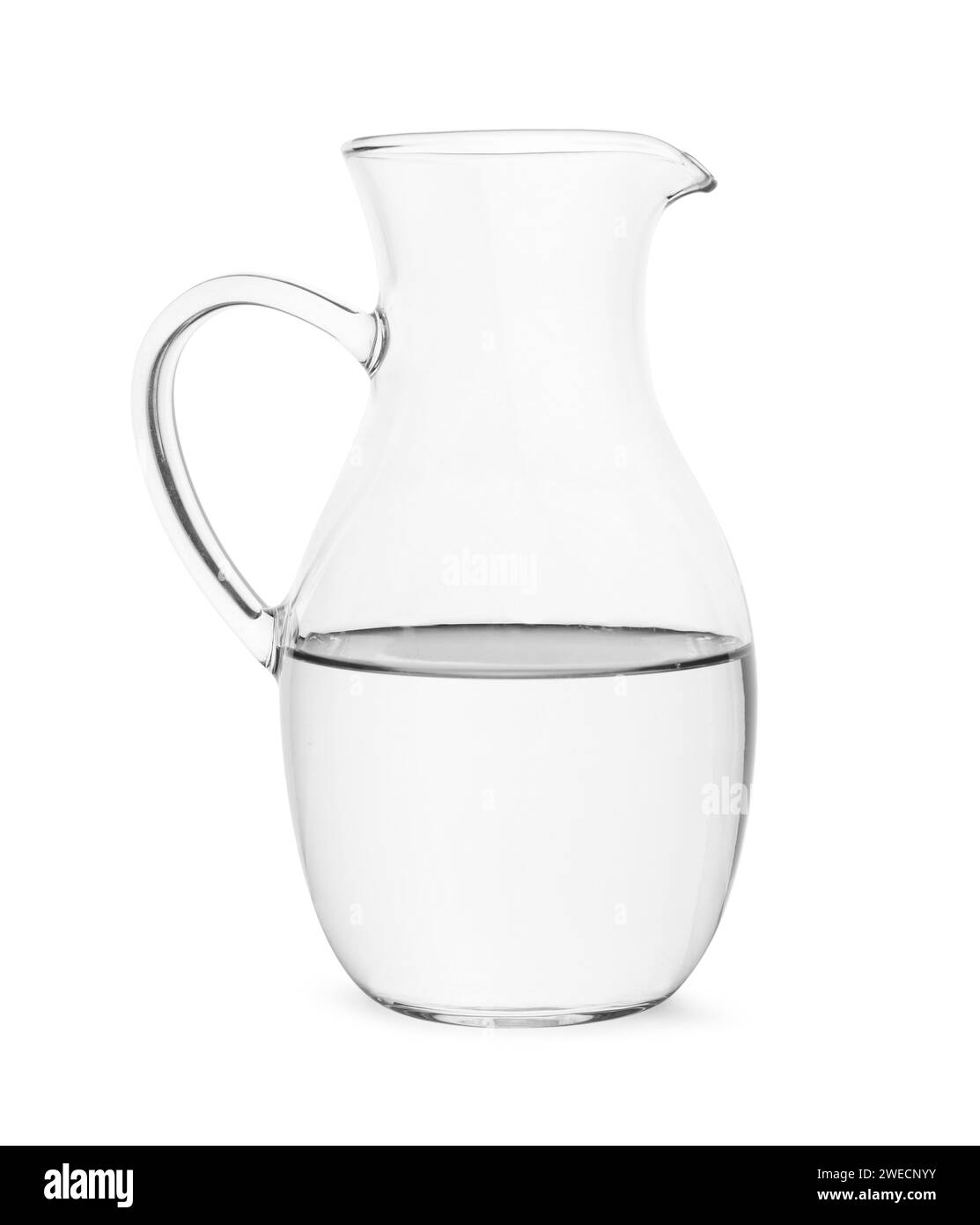 Glass jug with water isolated on white Stock Photo Alamy