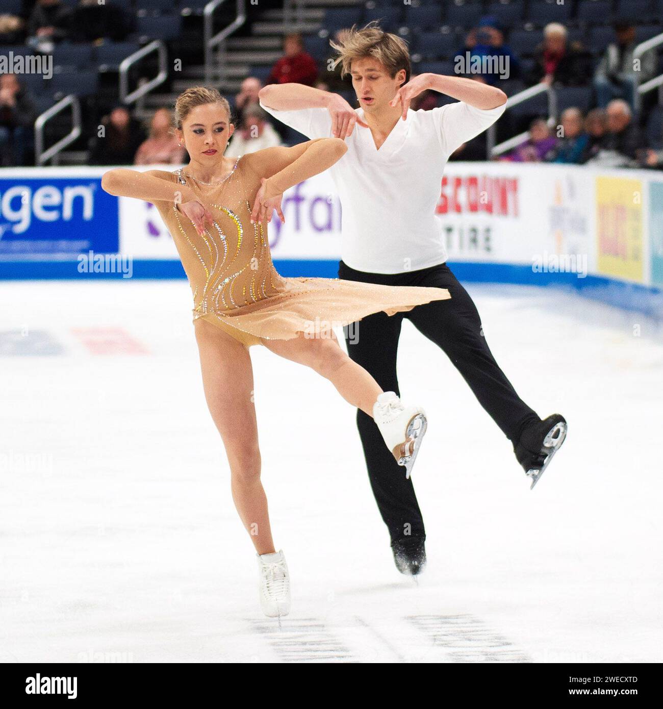 Columbus, Ohio, United States. 24nd January, 2024. Leah Neset and Artem