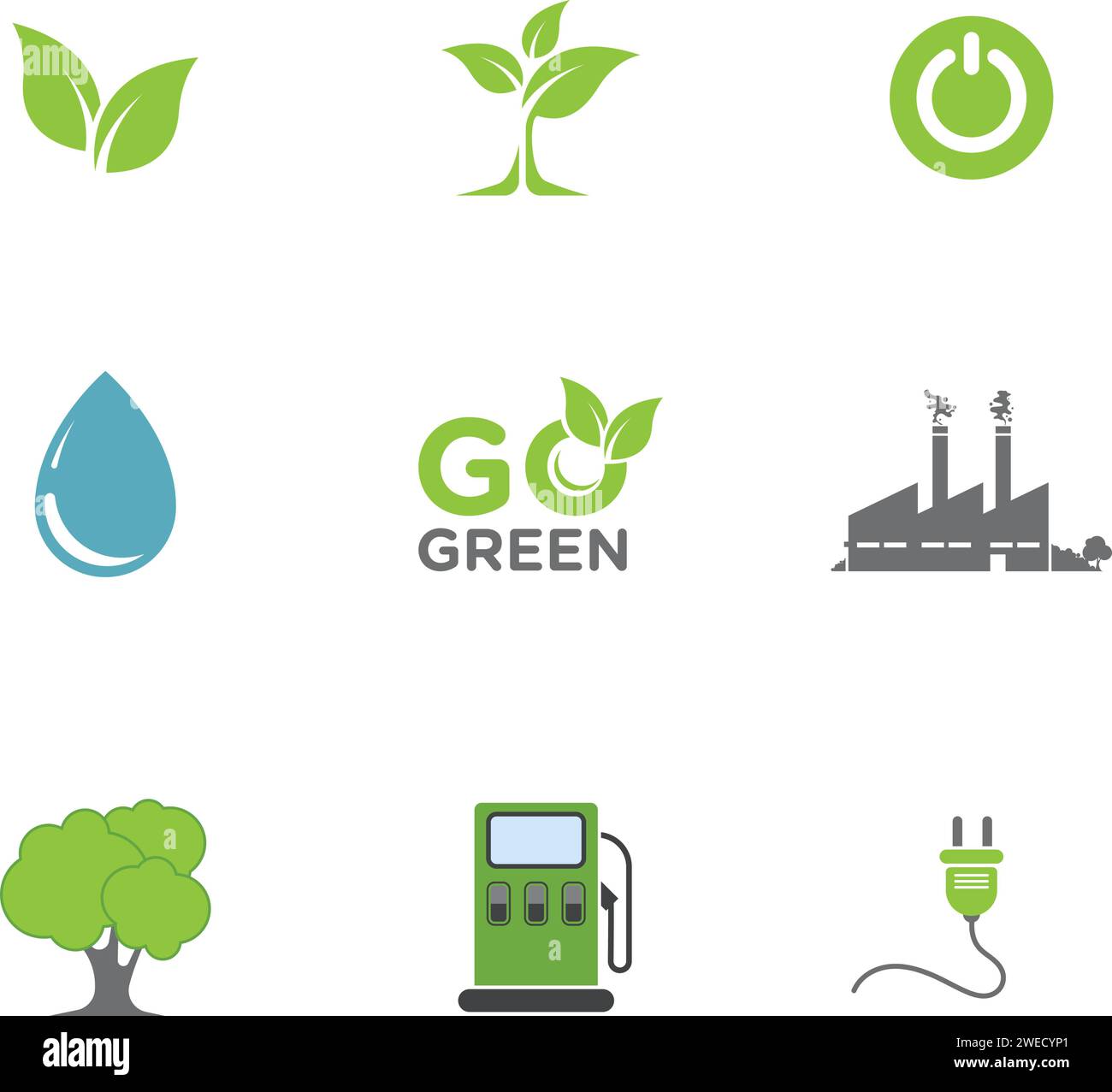eco green energy icon design illustration Template Stock Vector Image ...