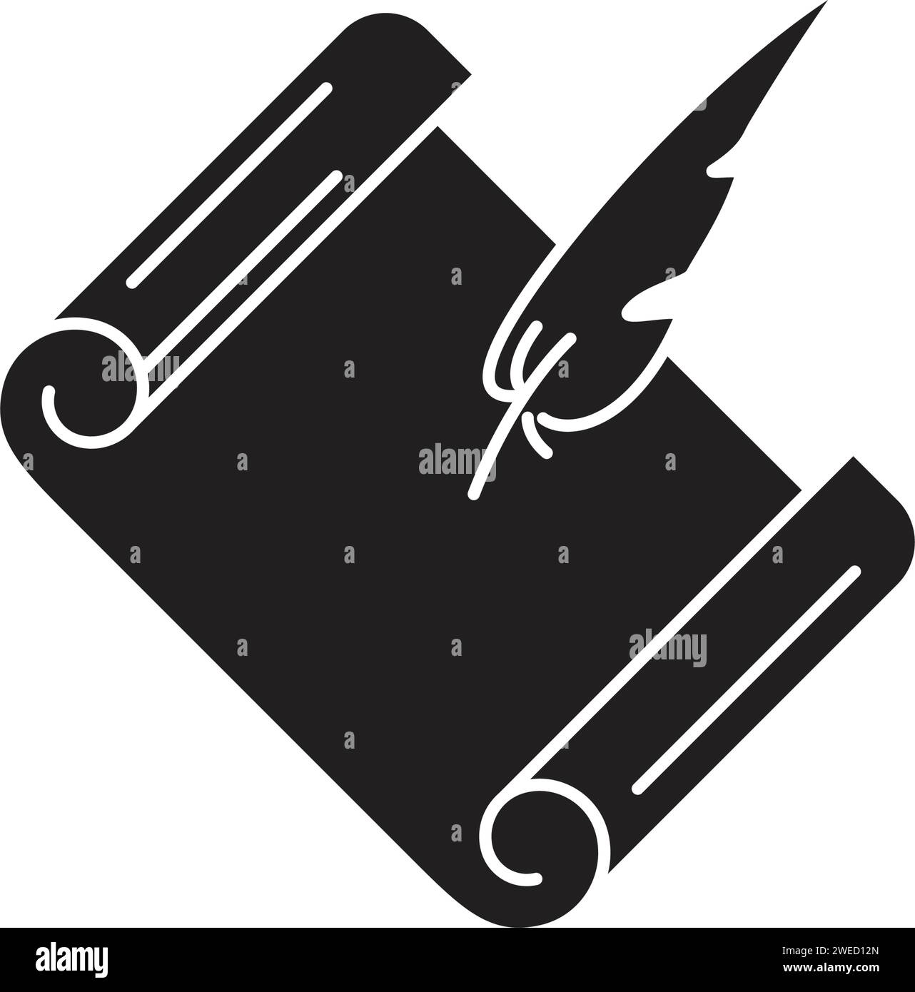 Old paper with line art icon design template Stock Vector Image & Art ...