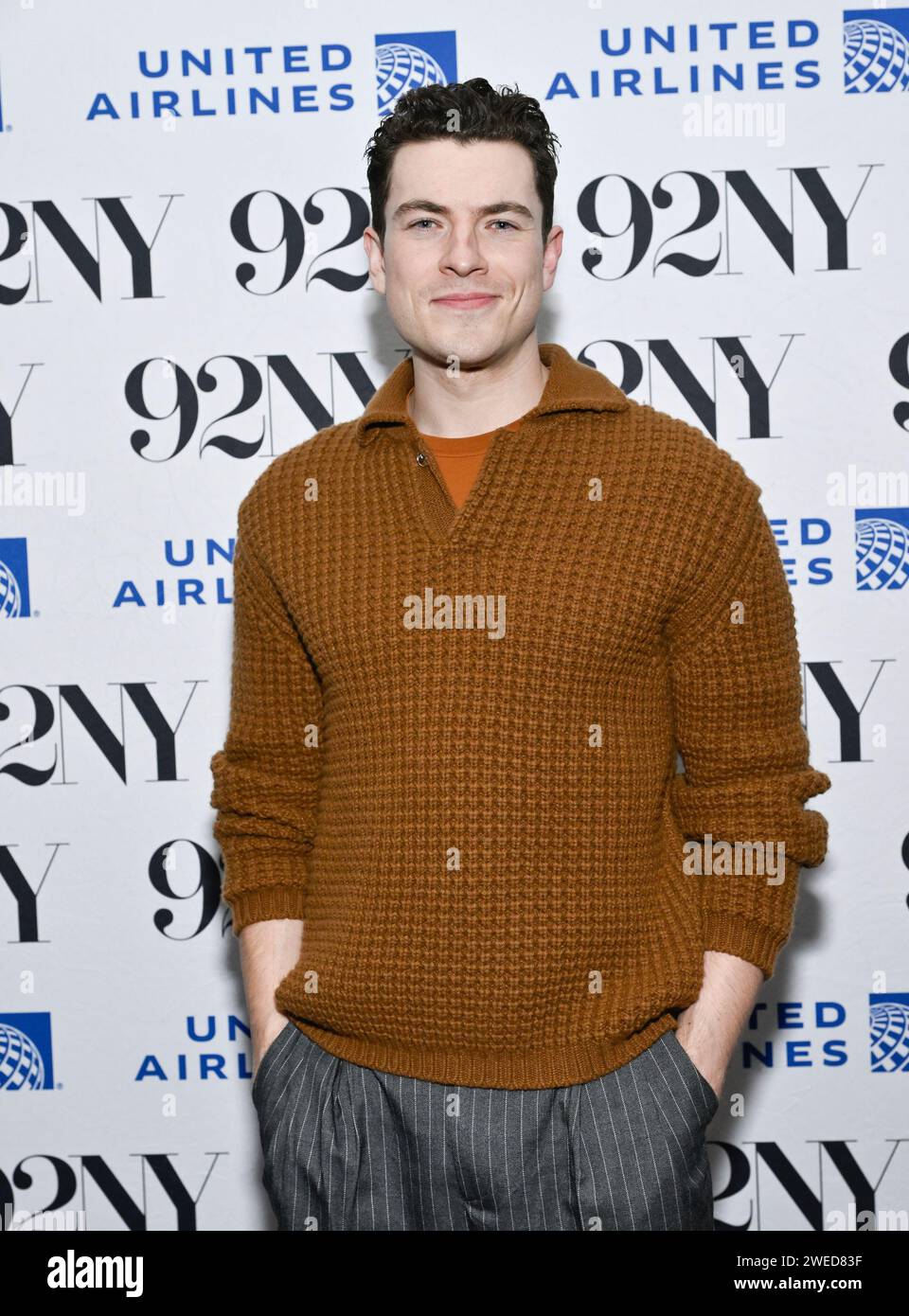 Nate Mann from the Apple TV+ series “Masters of the Air” poses