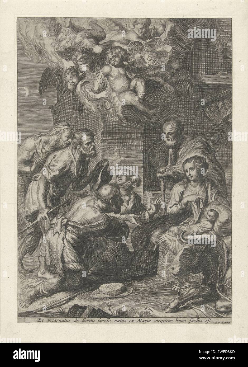 Adoration by De Herders, Gaspar Huybrechts, 1661 - 1684 print Below ...