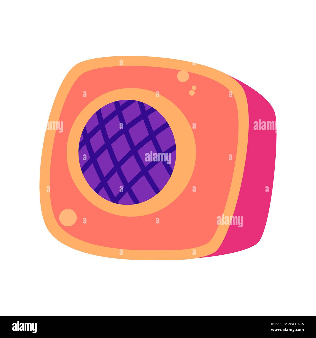 speaker icon element vector illustration in flat style Stock Vector