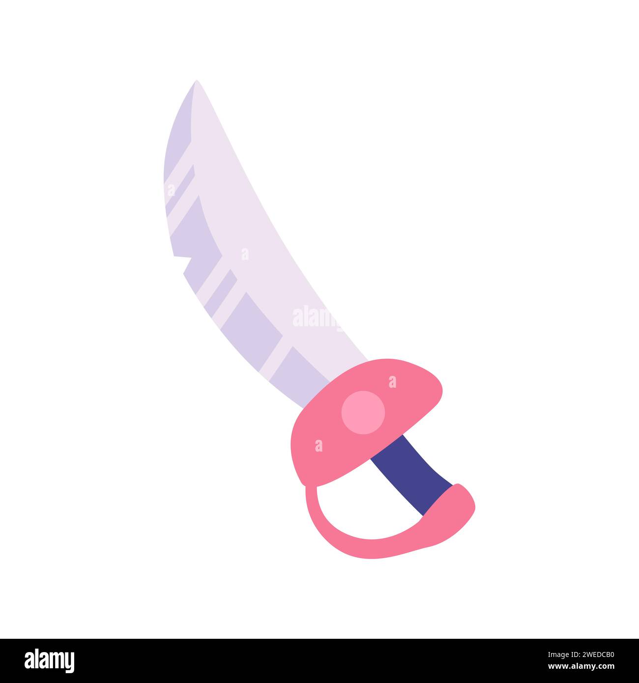 Sword vector icon element illustration in cartoon style Stock Vector
