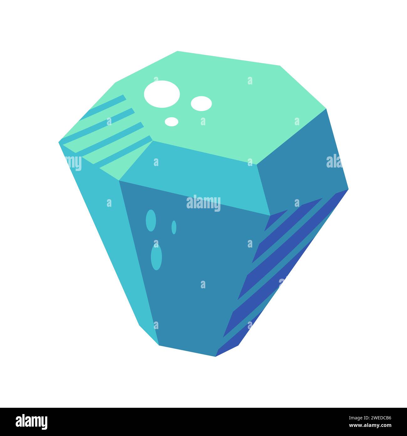 Gemstone vector icon element illustration in cartoon style Stock Vector