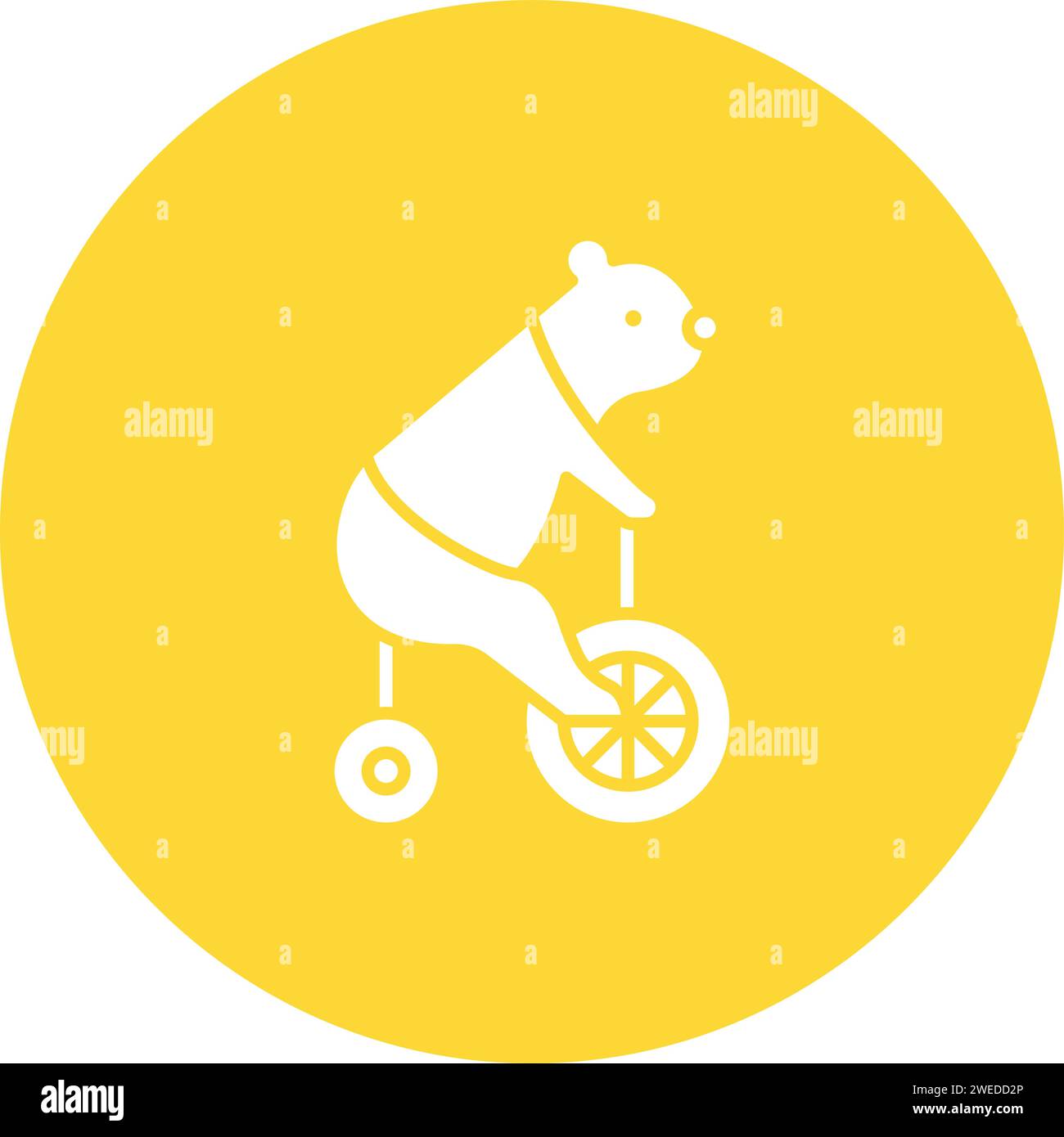 Bear Performing icon vector image. Stock Vector