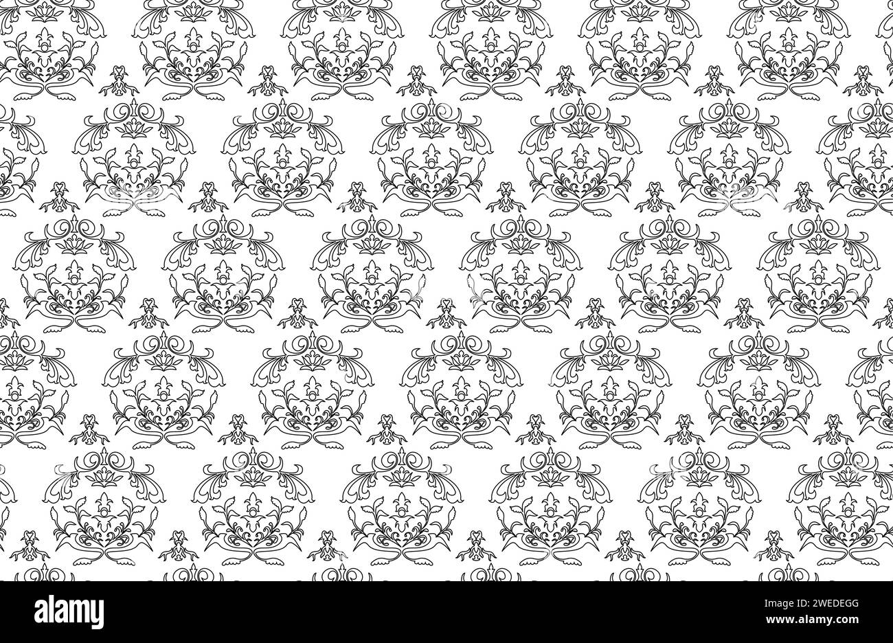 Seamless Pattern Backgrounds, Islamic Damask Pattern, Vector ...