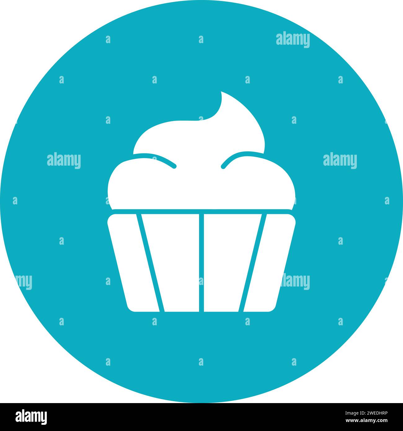 Muffin icon vector image. Suitable for mobile application web application and print media. Stock Vector