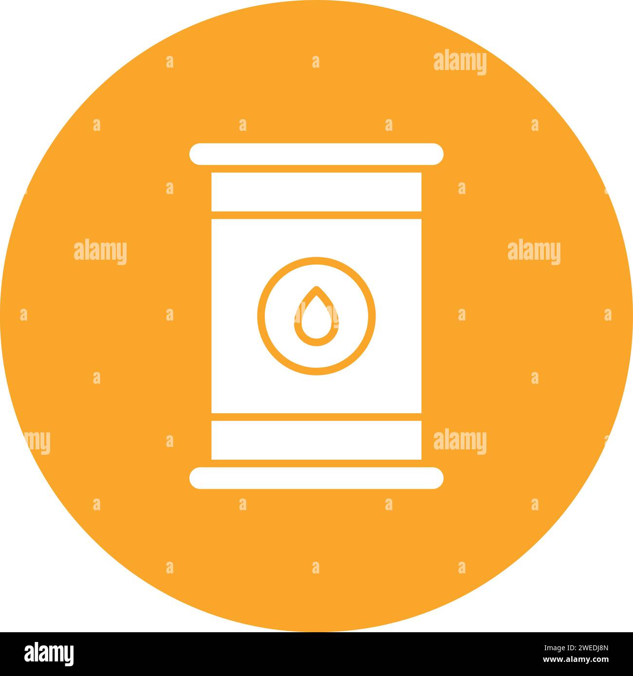 Oil Drum icon vector image. Stock Vector