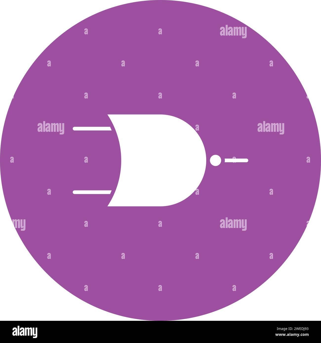 NOR Gate icon vector image. Stock Vector