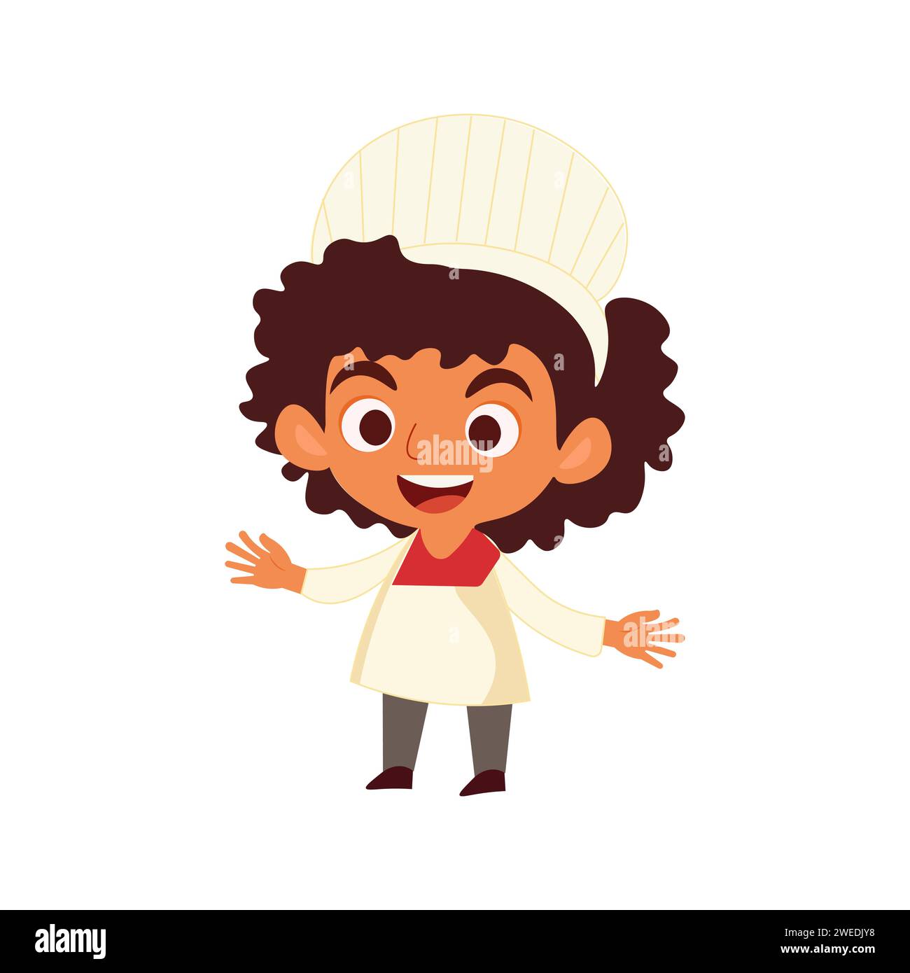 children cook vector illustration. Little chef vector illustration Stock Vector