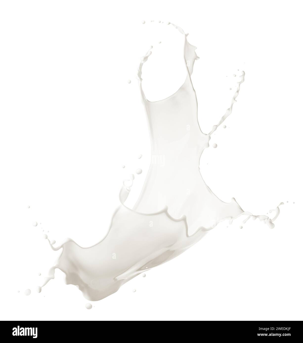 Milk splash isolated on white background Stock Photo