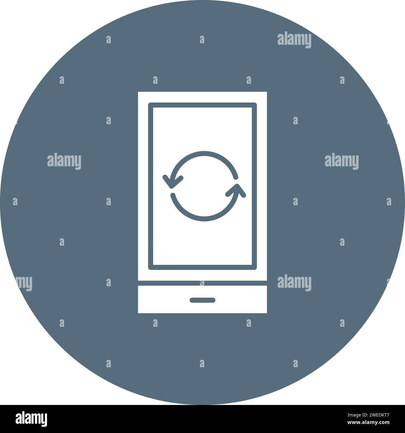 Restart Phone icon vector image. Stock Vector