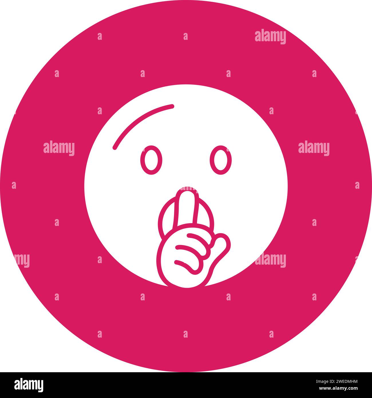 Shushing Face icon vector image Stock Vector Image & Art - Alamy