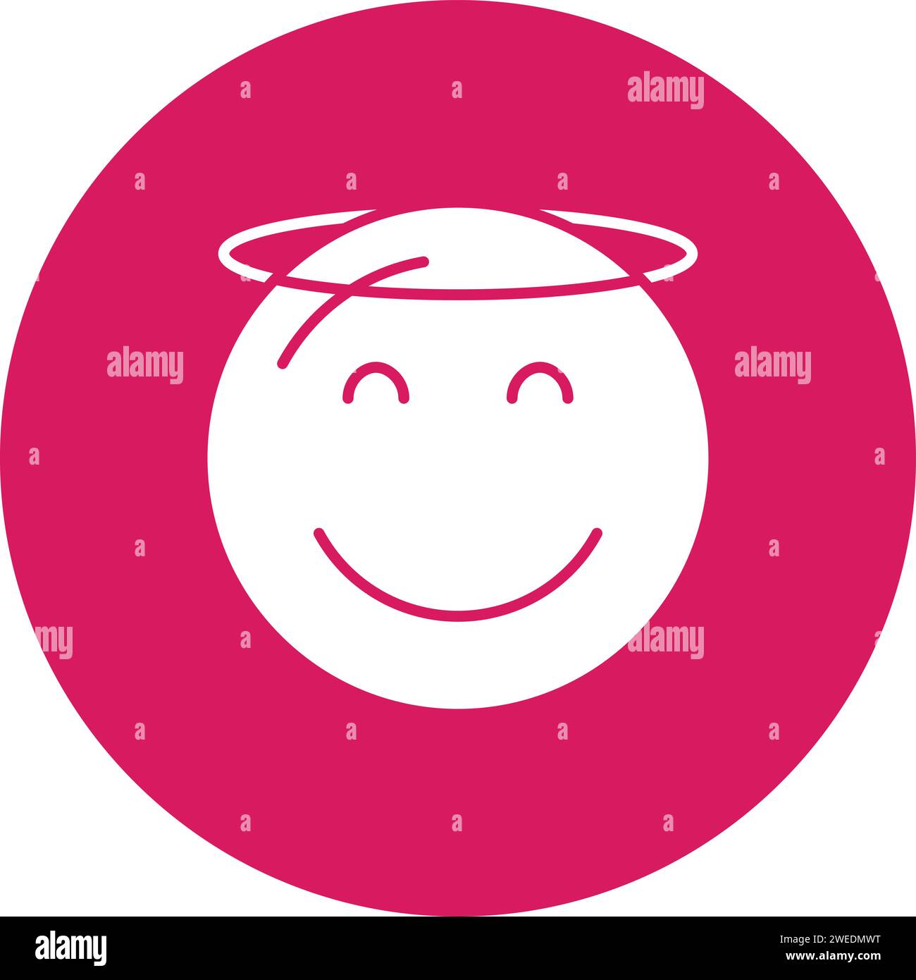 Smiling Face with Halo icon vector image Stock Vector Image & Art Alamy