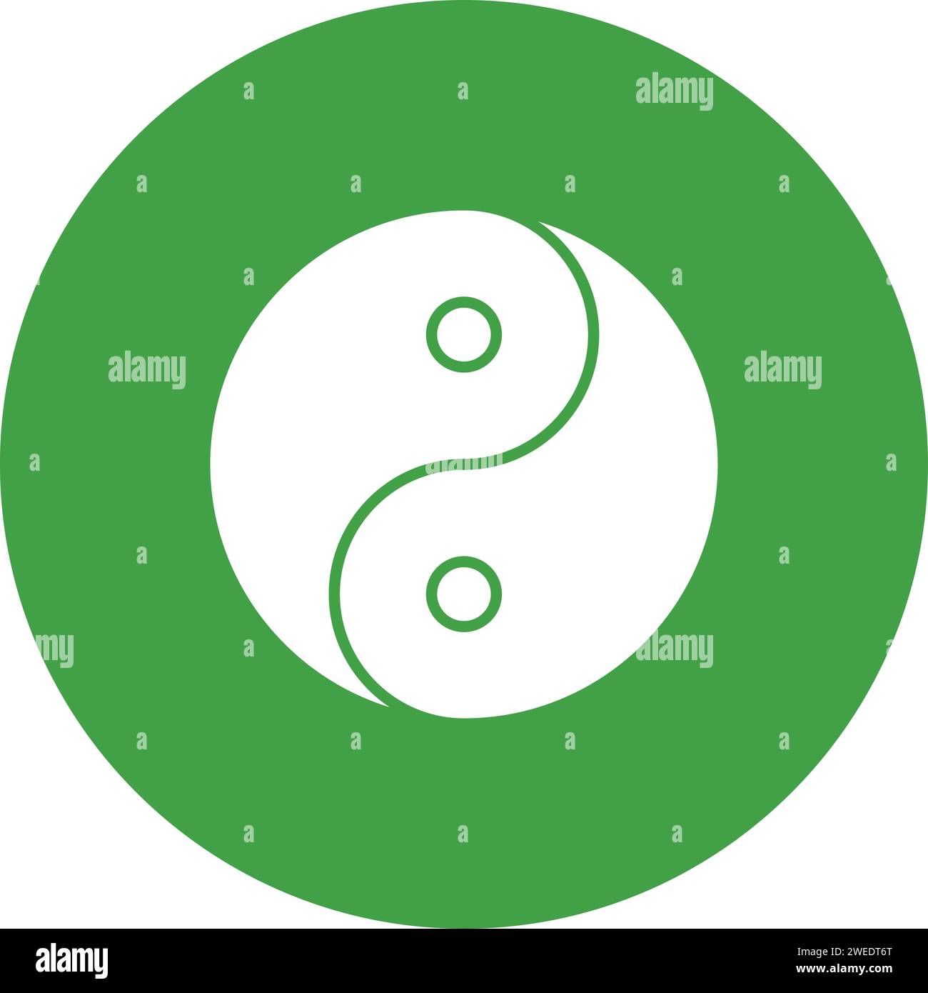 Yin Yang icon vector image. Stock Vector