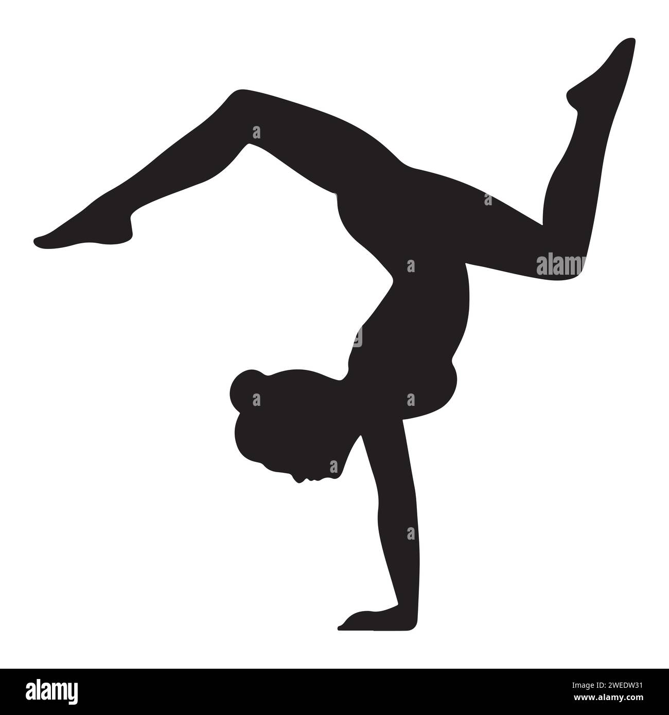 Beautiful Yoga: Adho Mukha Vrksasana Pose Stock Image - Image of