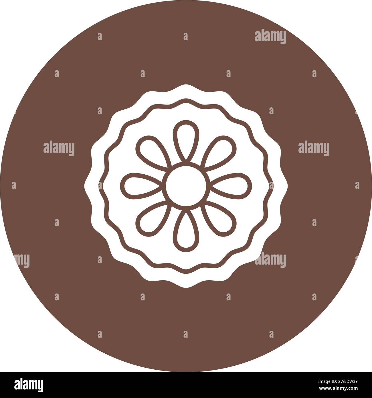 Moon Cake icon vector image. Stock Vector