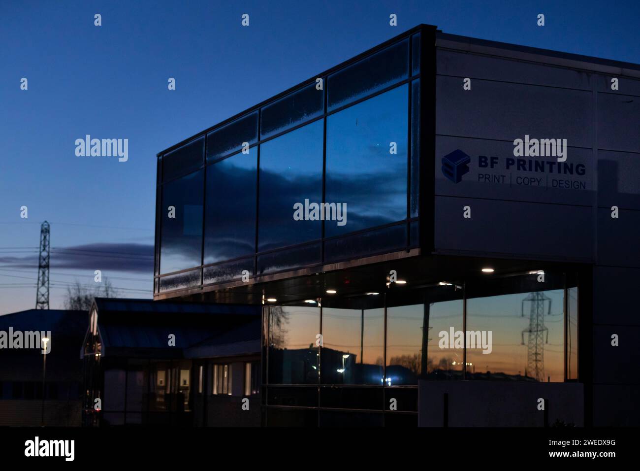 Cirencester Love Lane industrial estate Stock Photo Alamy