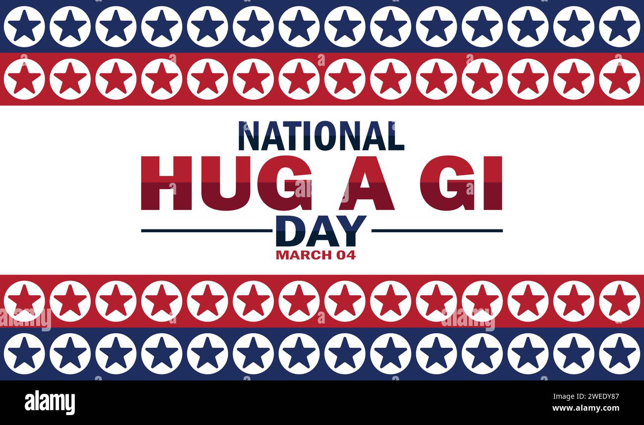 National Hug a Gi Day Vector illustration. March 4. Holiday concept