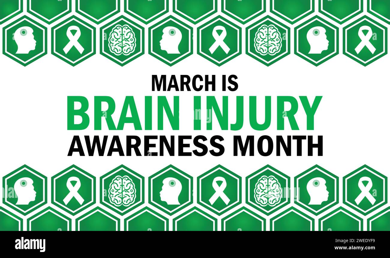 March Is Brain Injury Awareness Month Vector illustration. Holiday ...