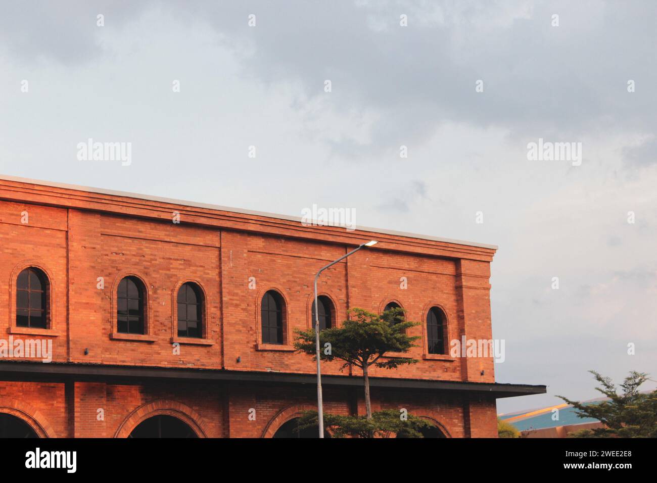 Red brick building at Harbour Bay Batam Stock Photo