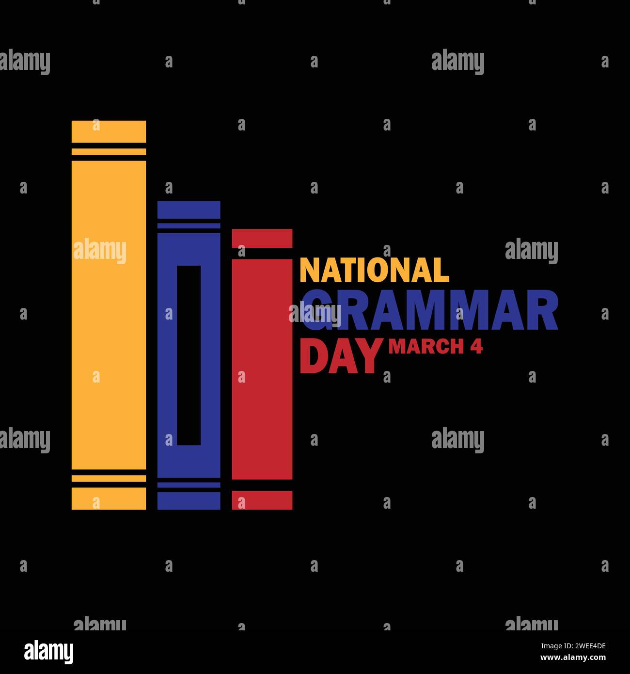 National Grammar Day. March 4. Holiday concept. Template for background